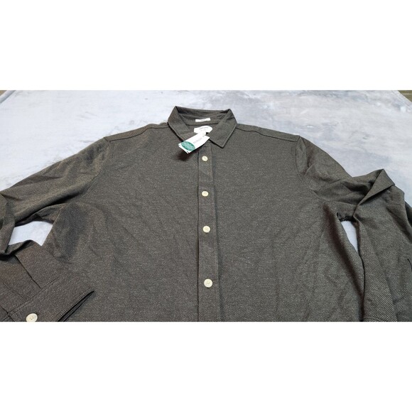 Julian & Mark Men's Large Olive Heavy Mix Twill Long Sleeve Shirt NWT - Picture 6 of 9